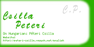 csilla peteri business card
